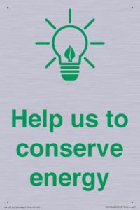 Help us to conserve energy 
